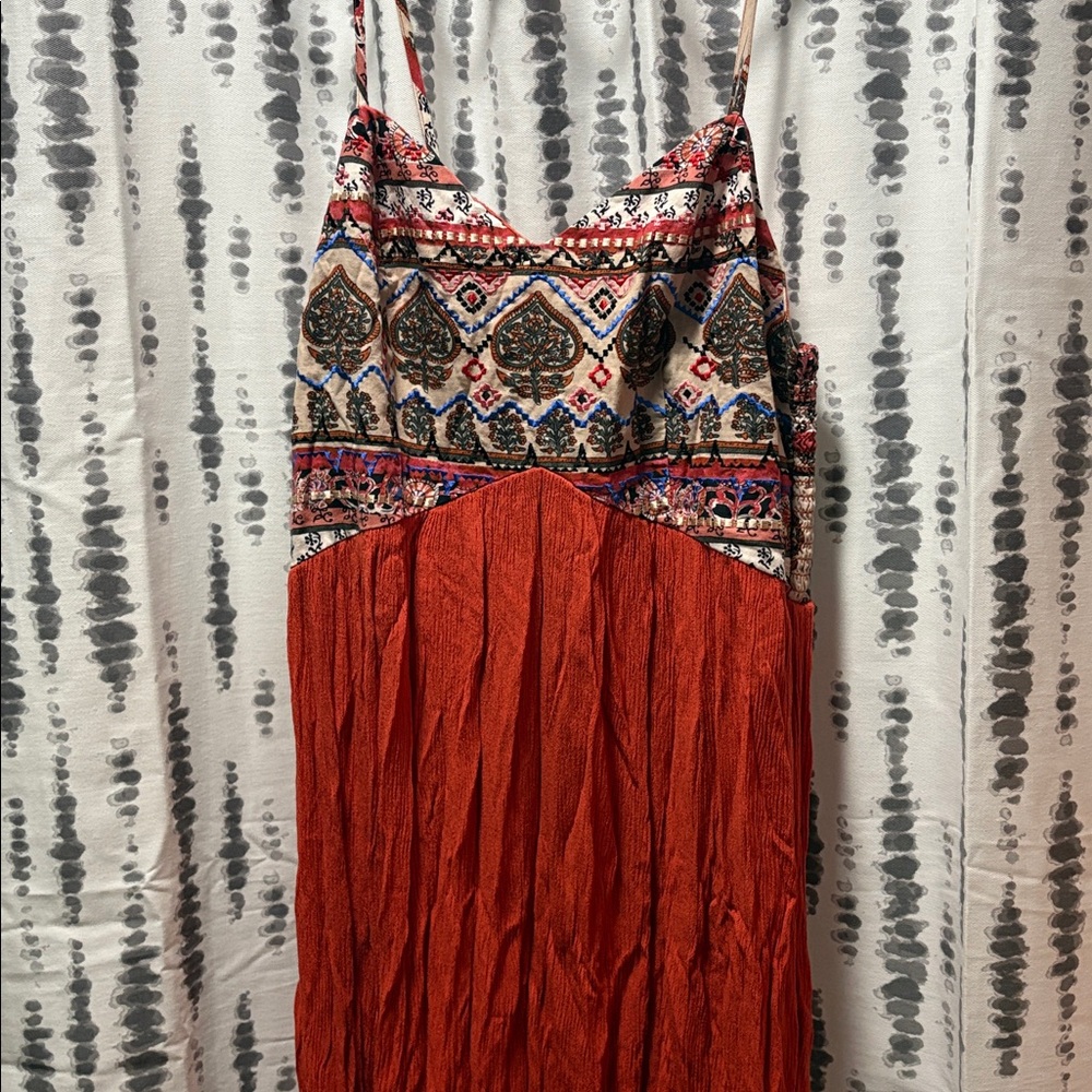 Xhilaration Red and Multicolor Dress